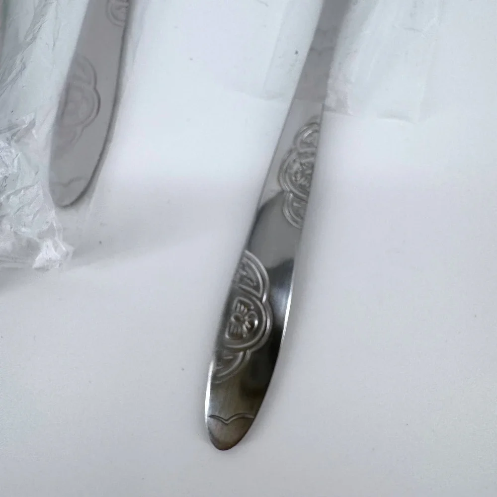 Travel Utensils Set Silver Stainless Steel Reusabl Set Spoon Nife Fork Zip Case